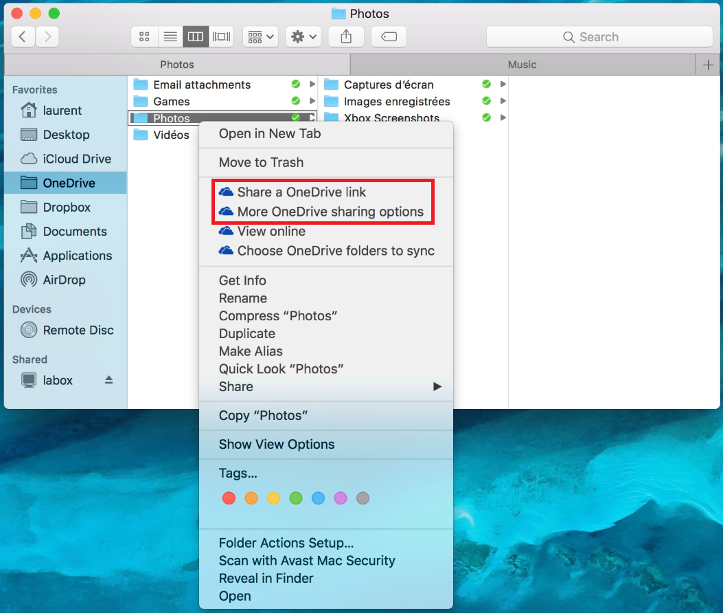 choose a location for your onedrive folder mac